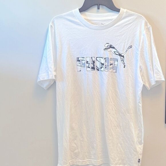 Puma Men's Short-Sleeve Splash Logo-Graphic T-Shirt in White-Large - Picture 9 of 9